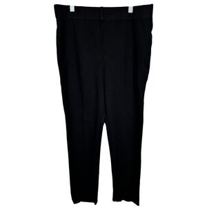 Thalian Women's Stretchy Dress Pant‎ Black No Pockets Unhemmed 31/28